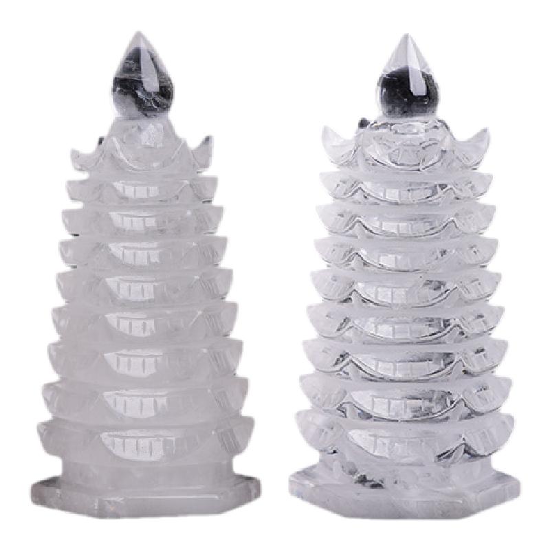白水晶文昌塔家居摆件饰品