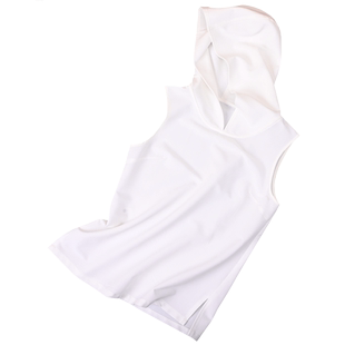 艾藤无袖帽衫百搭连帽背心内搭休闲上衣叠穿打底帽子衫小背心