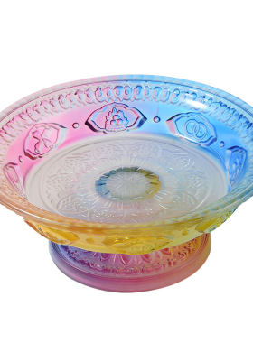 琉璃供果盘供品盘桌面摆件