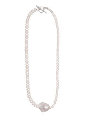 JX I 对位 不对称设计天然巴洛克珍珠项链极简高级天然珍珠锁骨链