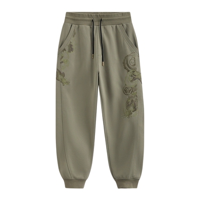 ONIARAI/鬼洗24新品泥棒蓝秋季暗影金鱼绣花男式休闲卫裤 N540156