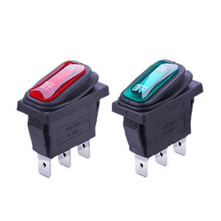 上开 上海永星防水船型开关带灯KCD1船形电源开关3脚2档 16A 250V