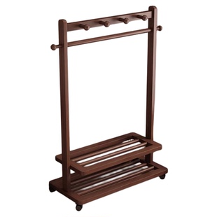 衣帽架实木挂衣架家用环保稳固室内出租屋晾衣服架置物架收纳架