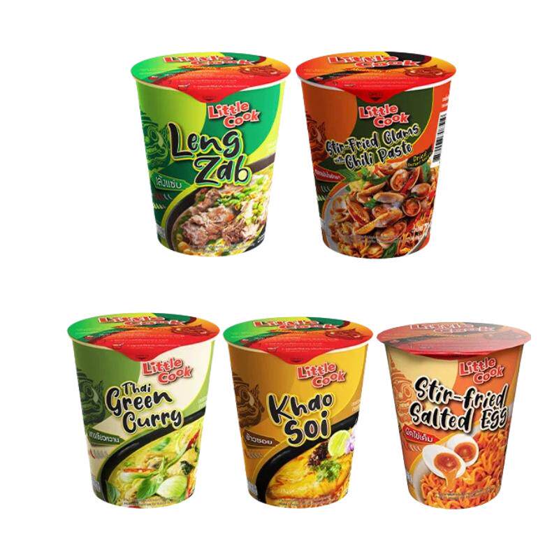 小厨师多口味10杯组合装泰式咸蛋黄方便面拌面免煮泡面零食速食面
