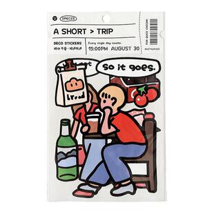 行李箱贴纸『由我来陪你可爱』行李箱电脑pad手机手帐diy装饰贴画