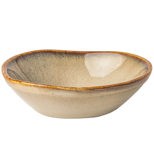 悠瓷复古陶瓷调味碟小菜碟家用火锅蘸不规则烤肉调料碟日式小碟子