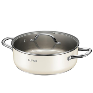 苏泊尔鸳鸯锅火锅家用电磁炉专用锅304不锈钢复合锅底大容量涮锅