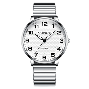 中老年人弹簧带老人手表男士女大数字送爸爸款妈妈母亲节礼物实用