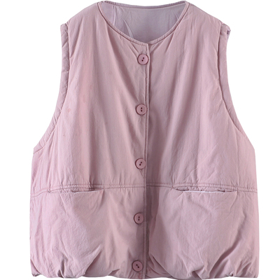 冬季100%棉无袖棉衣外套马夹女