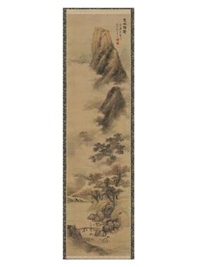 蓝瑛楚山秋霁图仿古立轴国画高清
