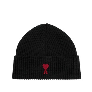 【心意挚礼】Ami Paris男女同款红色爱心羊毛帽子针织帽