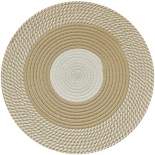 圆形地毯 现代简约茶几转椅地垫 卧室床边水洗地毯 衣服拍照地毯