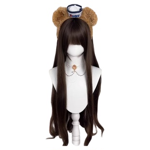 喵喵岛Lolita双马尾假发大波浪长卷发萝莉甜妹85cm加长日常全头套