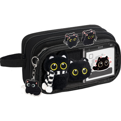 温馨小猫一家！10层大容量笔袋