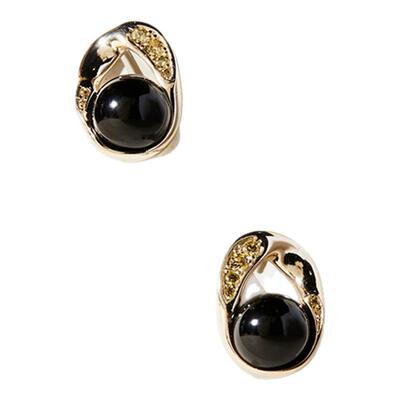 Riotlily/艾特里里925银玛瑙耳环简约圆球设计撞色耳钉出游季礼物