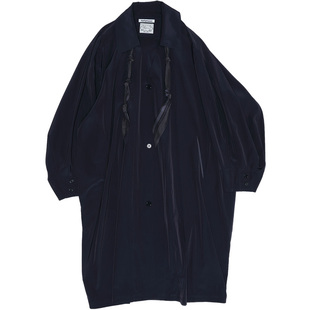 fafamoon设计师品牌2025春季新品绳结领风衣夹克气质宽松外套女