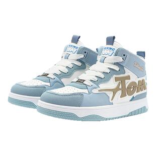 汤姆猫鞋子男鞋高帮板鞋男款2025秋冬新款男生休闲运动鞋厚底潮鞋