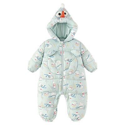 品牌童装婴儿连体衣冬装鹅绒保暖