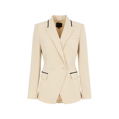 MARYLING杏色戗驳领西装外套