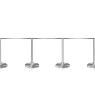 博物馆矮栏杆展厅穿绳立柱美术馆不锈钢隔离围栏一米线伸缩带防护