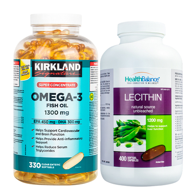 【组合】Kirkland鱼油+卵磷脂