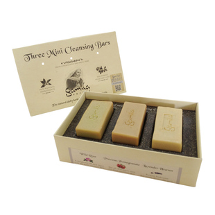 洁米拉卡米拉E组三合一野玫瑰薰衣草石榴洁面皂90g含精油二组包邮