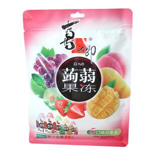 喜之郎蒟蒻果冻400克 果汁果冻 草莓葡萄青梅多口味大礼包包邮