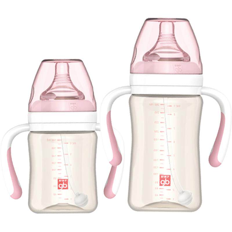 gb好孩子ppsu新生婴儿奶瓶一岁以上2岁大宝宝吸管学饮杯鸭嘴水杯