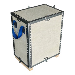 定制免熏蒸胶合板钢带出口免检包装木箱物流运输卡口折叠式可拆卸