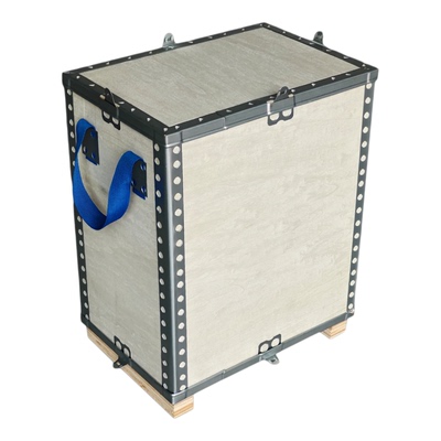 定制免熏蒸胶合板钢带出口免检包装木箱物流运输卡口折叠式可拆卸