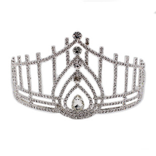 皇冠头饰酒吧舞会选美小姐大气王冠年会颁奖冠军季军亚军权杖套装