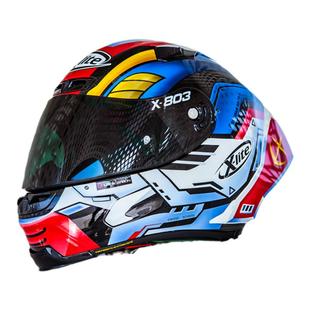 诺兰nolan摩托车碳纤维头盔高达扎古联名803全盔机车赛道男x-lite