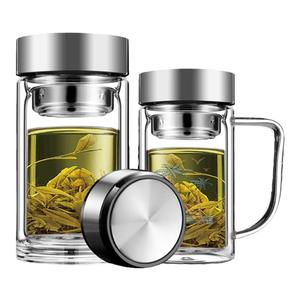 加厚单层双层玻璃杯矮粗泡茶水杯