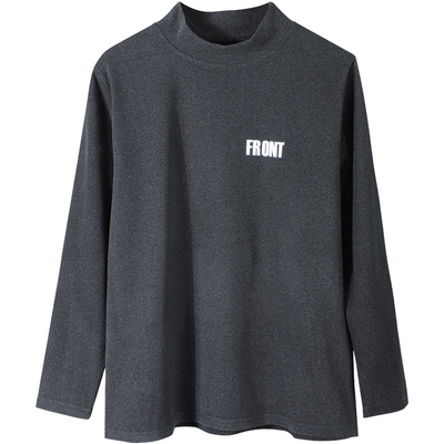 蘑菇兔胖男童德绒半高领打底衫冬