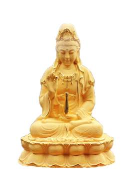 绒沙金车载佛像生肖本命佛汽车用品守护神摆件高档观音菩萨车摆件