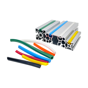 铝型材密封条欧标2020/3030/4040软胶条槽6/8/10mm装饰平封防尘条