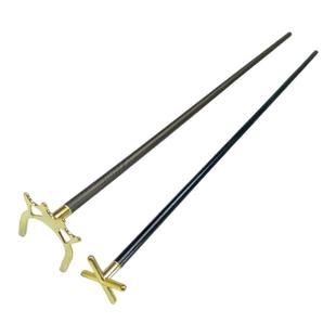 台球架杆器碳纤维黑科技十字架支架黑色球杆铜高低叉架高架杆头