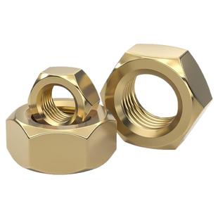 天卓五金国标纯黄铜螺帽全铜六角螺母螺丝帽M1M2M3M4M5M6M8M10M12