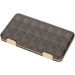 便携分装药盒7天大容量分药器药片分装盒早晚一周随身防潮密封盒