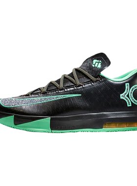 Nike/耐克正品KD6新款男女黑绿色经典透气休闲篮球鞋IH3582-001