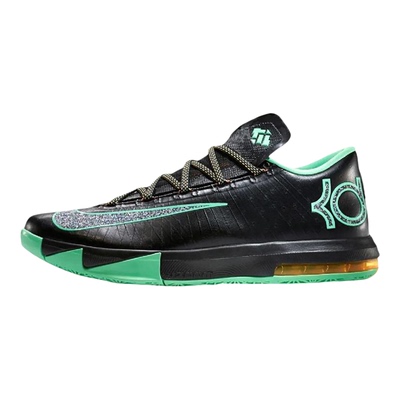 Nike/耐克正品KD6新款男女黑绿色经典透气休闲篮球鞋IH3582-001