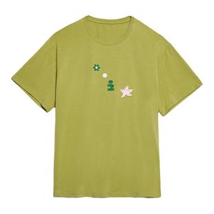 Tagi.《塔皮星》立体钉珠可爱小花百搭宽松棉短袖T恤