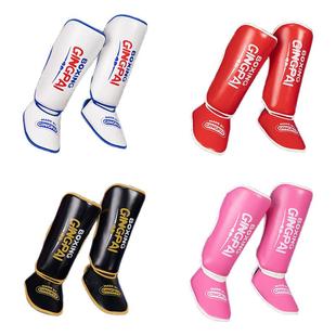 儿童搏击护腿男女孩散打泰拳连脚背面拳击格斗护胫脚踝腿板跆拳道