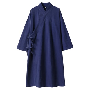 武当山经典三清领长道袍中国风复古道士服装少林寺主持方丈僧禅服