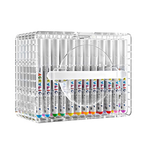 丙烯马克笔直液式软头儿童手绘涂鸦笔24色36色小学生美术课绘画专用彩色笔填色笔男孩女孩画画笔大容量可水洗