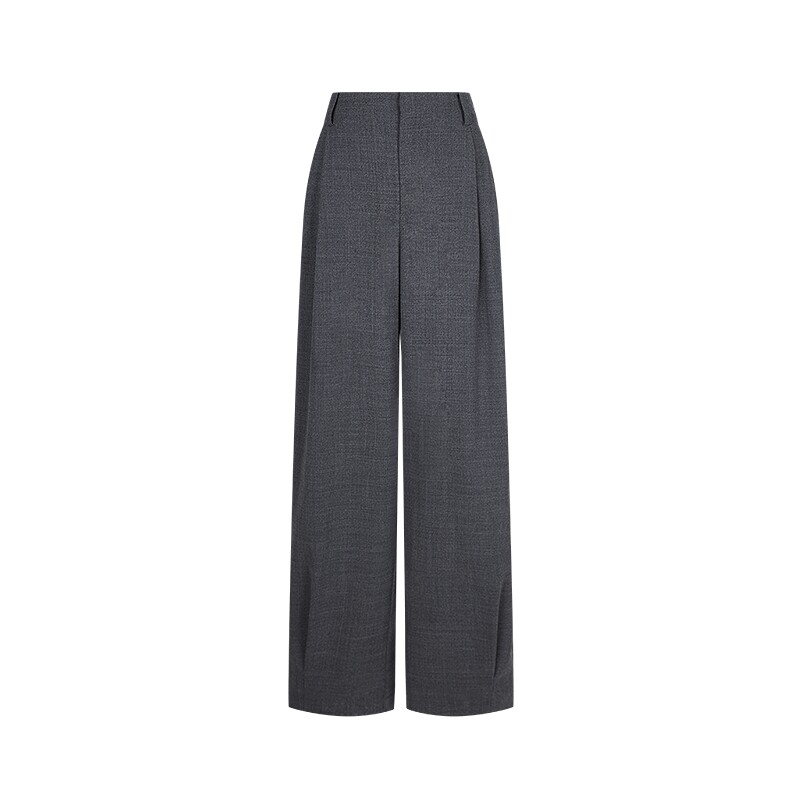 LESS春休闲垂坠感慵懒通勤阔腿裤通勤时尚西装长裤女2P2E20640