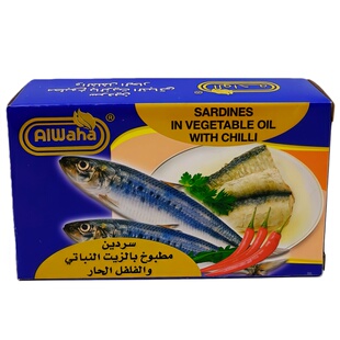 沙丁鱼罐头sardines鱼类罐头即食125g香辣味沙丁鱼Spicy sardines