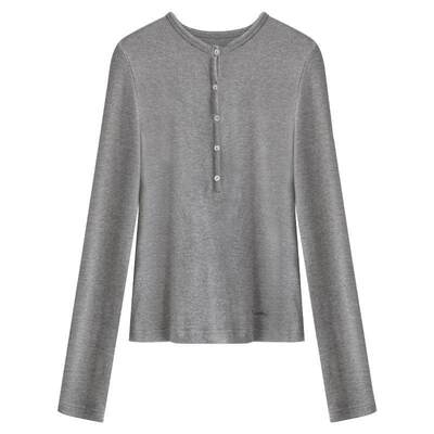 COCOBELLA亨利领亮葱针织衫