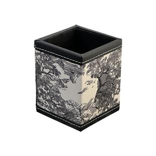 金卡佰高级收纳筒办公室桌面笔筒多功能装遥控器化妆刷梳子收纳盒