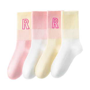 儿童袜子春秋女童棉质长袜中大童中筒秋冬棉袜学生运动冬季童袜女